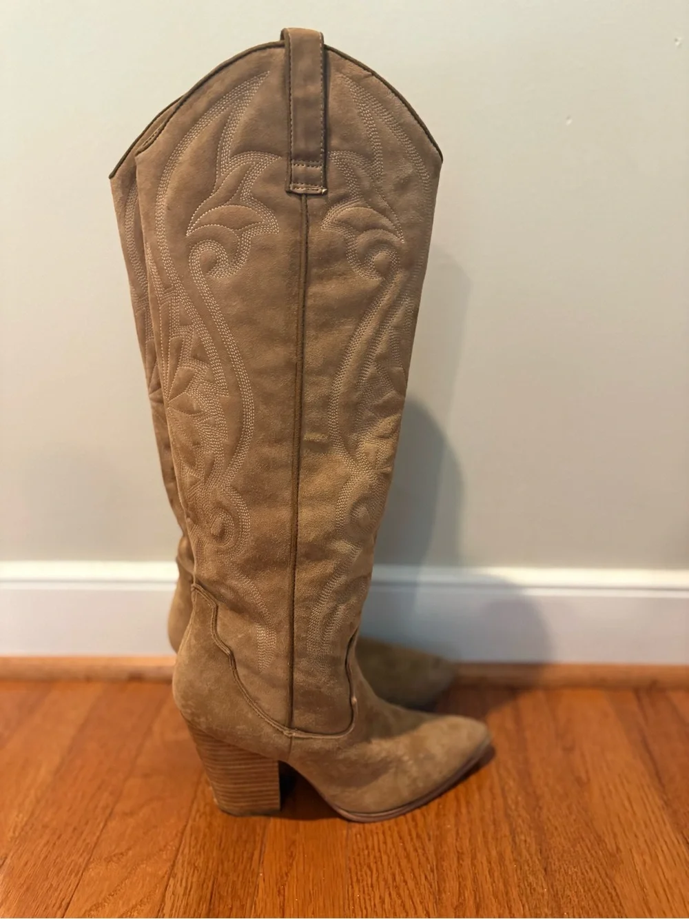 Steve Madden Tall Over-the-Knee Suede Boots in Tan